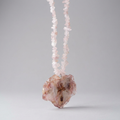 Collar corto piedras y flor rosa