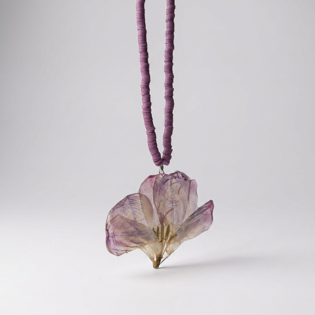 Collar corto flor grande