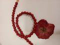 Collar corto rosa rojo
