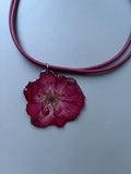 Gargantilla cuero rosa