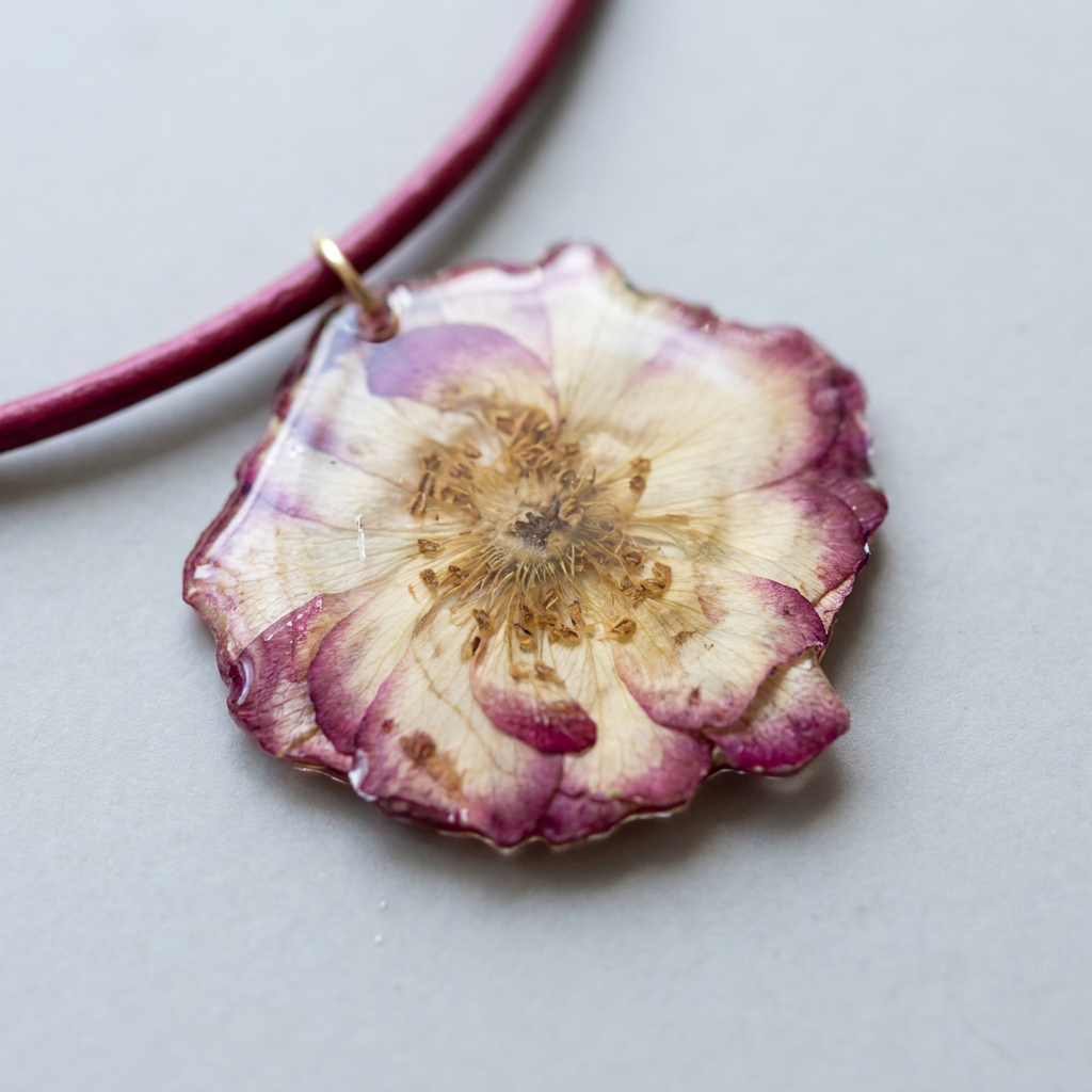 Collar cuero rosa pequeña