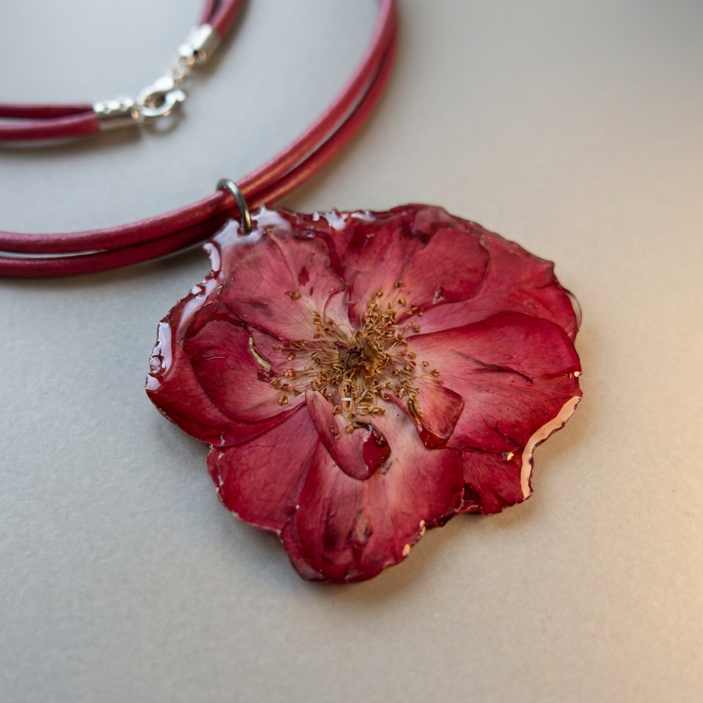 Gargantilla cuero rosa