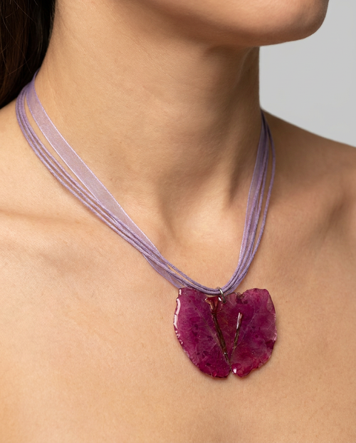 Collar corto buganvilla
