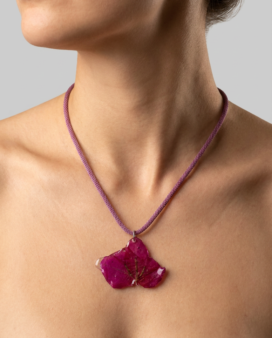 Collar corto buganvilla