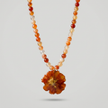 Collar corto margarita naranja