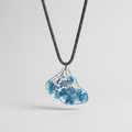 Collar corto flores azules